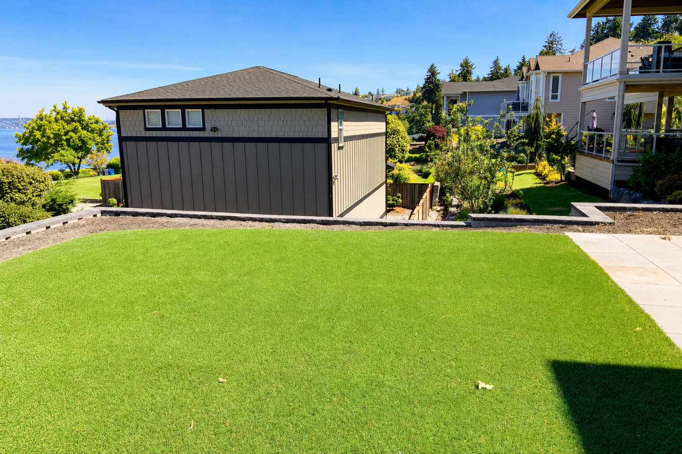 Residential turf installation